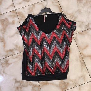 Festive Sequin Top
